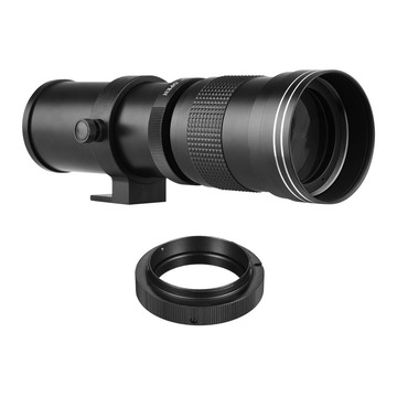 相機鏡頭相機 MF 超長焦變焦鏡頭 F/8.3-16 420-800mm T2 卡口,帶 AF 卡口轉接環通用 1/4