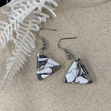 仿石系列 大理石 軟陶耳環/耳勾/耳夾