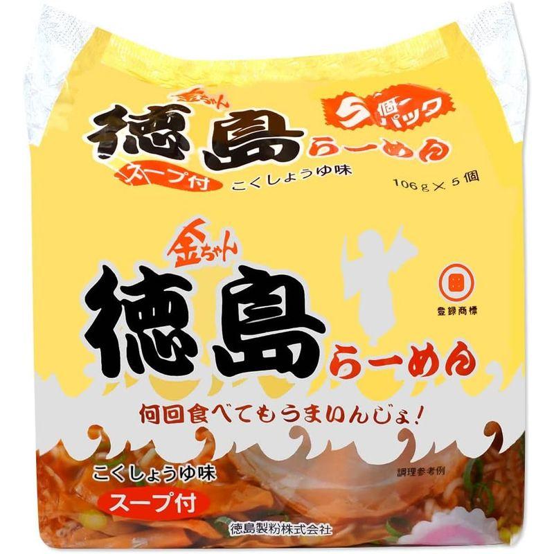 徳島製粉 金ちゃん徳島ラーメン5食パック 530g×6袋