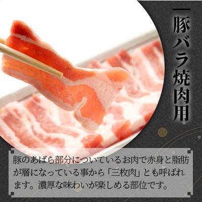 ふるさと納税 美郷町 宮崎県産豚バラ焼肉用 1.8kg(300g×6袋)