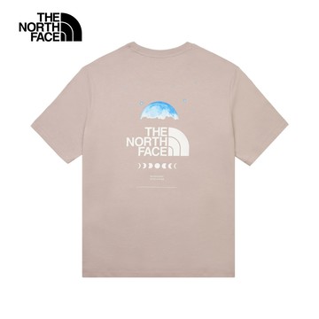 The North Face北面男女款灰色純棉舒適透氣短袖T恤｜8D831OA