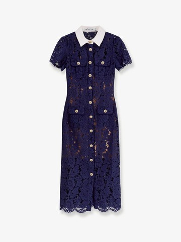 Lace midi dress with jewel button - SELF PORTRAIT - gender_Woman