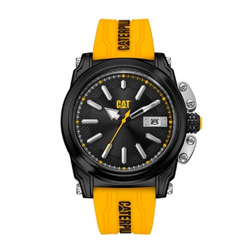 【CAT Watch】Adventure冒險家強勁風格矽膠腕錶-沉穩黑x黃/DX.161.27.121