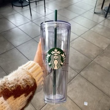 6/4抵台🇨🇦 星巴克 Starbucks 經典透明 雙層隨行杯 24oz 特大杯｜經典美人魚 冷飲杯 附吸管‼️