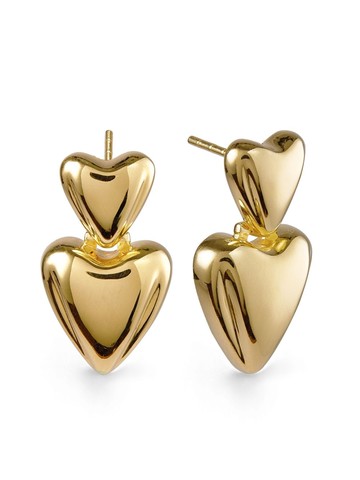 Otiumberg - Heart stud earrings - women - 14kt Gold Vermeil - One Size