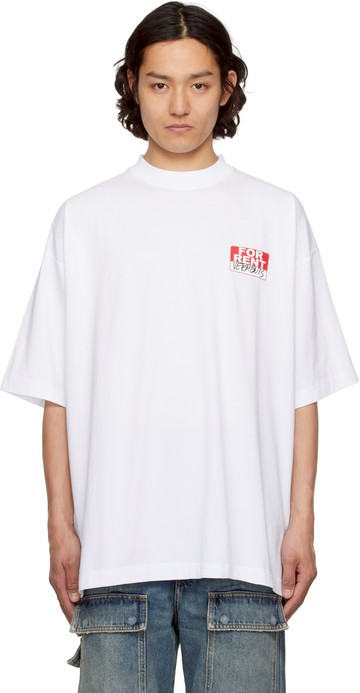 VETEMENTS 白色 For Rent Oversized T 恤