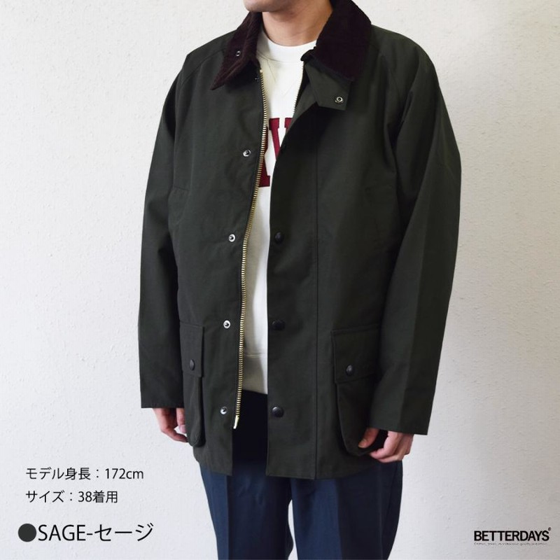 バブアー ノンオイル ビデイル 2レイヤー メンズ ノンオイルドコットン  