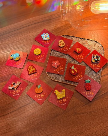 迷你刺繡燙貼/胸章 | 開運系列 招福小物 招財小物