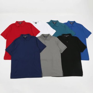 外貿珠地網眼透氣翻領POLO衫 夏季寬松大碼運動休閑速干短袖T恤男