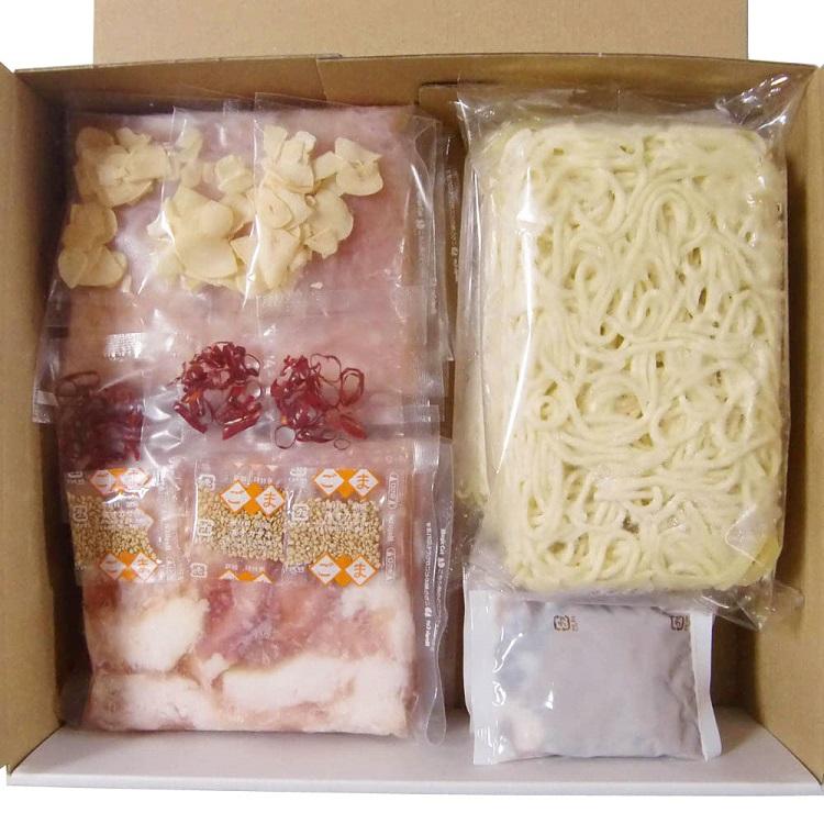 とんこつもつ鍋 Gセット(牛もつ肉（国内産）100g×6袋 ちゃんぽん麺180g×3玉) 福岡 博多 5~6人前 ホルモン鍋 モツ鍋 セット 牛もつ鍋セット ギフト