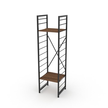 特力屋萊特二層架黑框/深木紋寬40*深40*高158公分