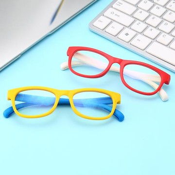 新款兒童防藍光眼鏡男女童防紫外線護目鏡電腦手機平光鏡8145