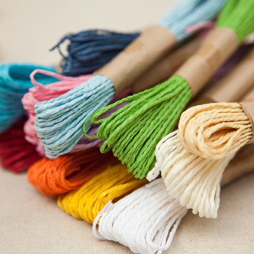 彩色拉菲草繩 禮物捆扎繩 禮品捆扎繩