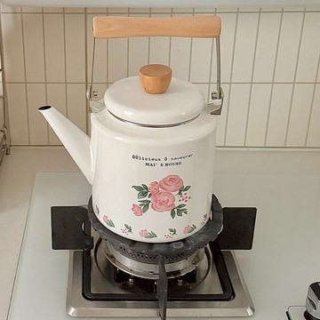 【格物】搪瓷泡茶壺 家用燒水壺 大容量 食品級 防燙手柄 煮水壺 冷水壺 泡茶壺 茶壺 茶具 花茶壺 水壺 熱水壺