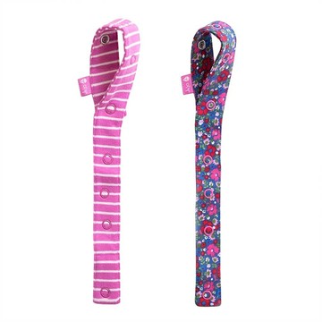 英國 JoJo Maman BeBe  嬰幼兒玩具鍊/奶嘴鍊兩入組_粉碎花(JJLF-07)