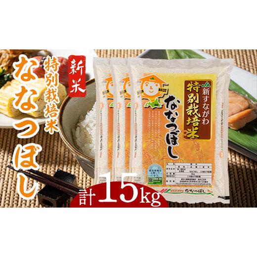 ふるさと納税 北海道 奈井江町 特別栽培米ななつぼし15kg（5kg×3袋）