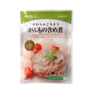 [味千汐路]やわらかごちそう がんもの含め煮 100g(レトルト食品 国内産だし 介護食にも 厳選素材)(ポスト投函