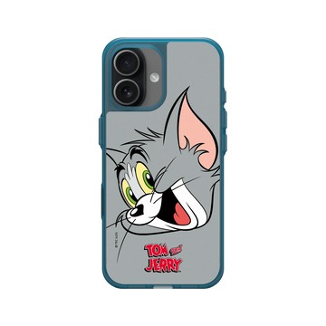 iPhone 17 Clear (相機按鈕) 夜幕藍 - 湯姆貓與傑利鼠 Tom and Jerry - 大臉湯姆貓