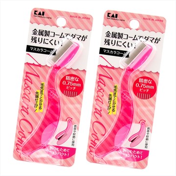 潼漾小舖 日本 kai 貝印 kq-3038 可折式 睫毛鋼刷 (極細/粉)(1入)