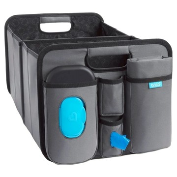 munchkin 滿趣健 旅行收納箱 尿布墊 濕紙巾盒 垃圾袋  26cm x 50cm x 30cm  灰色