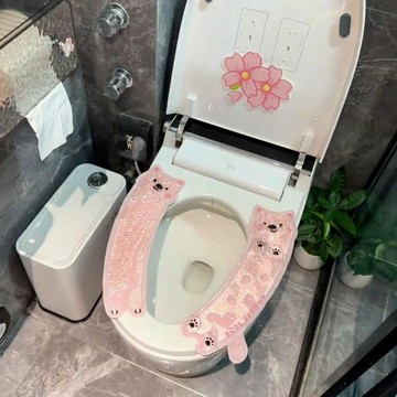 臺灣出🔥馬桶墊子 防水 馬桶貼 坐便墊 粘貼式 夏天 衛生間 廁所 涼感凝膠 馬桶墊