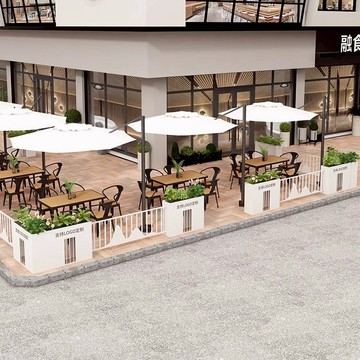 免運 花箱 戶外花箱 花箱隔斷 戶外圍欄護欄鐵藝花箱組合商業街工業風隔斷室外酒吧花壇外擺花架 可開發票 全館五折 工廠現貨直銷 新品特價 b8302