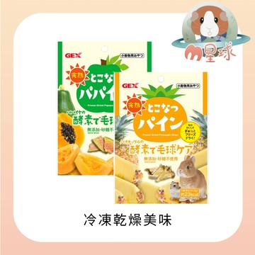 M星球【GEX】冷凍乾燥美味 完熟鳳梨 完熟木瓜 小寵零食 點心 鼠兔零食 龍貓零食 天竺鼠