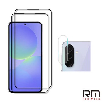 RedMoon 三星 A17 / A56 / A36 / A26 / A16 5G 手機保護貼3件組 9H玻璃保貼2入+3D全包鏡頭貼