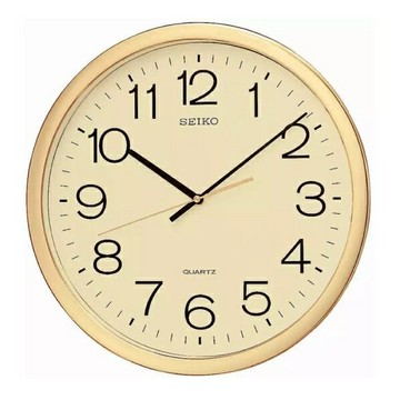 seiko SK037 精工鐘 (QXA041A) 極簡風格清晰黑白大數字標準鐘/40*4cm 金色｜樂天全館特惠中★指定刷卡回饋10%