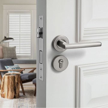 門拉手門把手 臥室門鎖室內家用通用型房門房間鎖具門把手木門套裝執手老式手柄