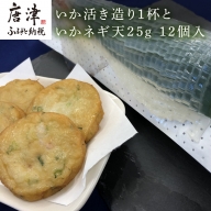 呼子のいか活造り1杯といかネギ天 25g×12個(合計300g) 刺身 練物 ギフト