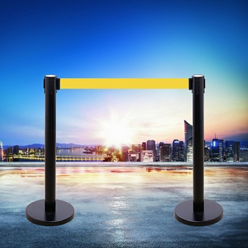 伸縮欄柱 排隊桿 圍欄柱 一米線圍欄桿線不鏽鋼警示警戒線客製化銀行排隊立柱護欄隔離伸縮帶『xy13599』