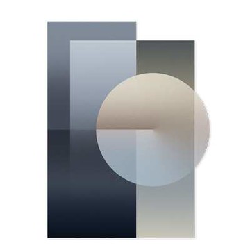 Colour Dial 演色盤 幾何藝術地毯（靛藍、200 x 267 公分）