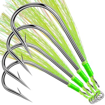 【TTFF】綁毛鉤鐵板單鉤綁亮絲5個/包海釣船釣慢搖鐵板 路亞餌綁毛魚鉤漁具配件