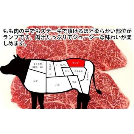 ふるさと納税 土佐和牛A5特選ランプステーキ200ｇ×2枚セット　牛肉　和牛ステーキ肉 高知県高知市