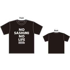 公式グッズ】ゴリパラ見聞録Tシャツ リスタート NO SASHIMI NO LIFE 黒 | LINEブランドカタログ