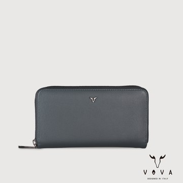 【VOVA 沃汎】台灣總代理 亞岱爾  8卡拉鏈長夾-藍色/VA139W015NY