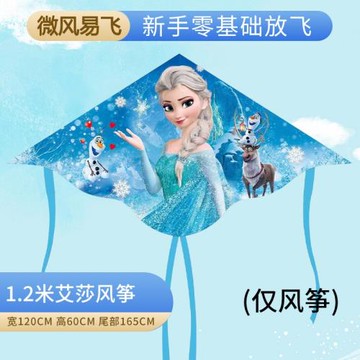艾莎公主風箏兒童女孩愛莎成人2023新款網紅冰雪奇緣微風易飛新手