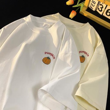 重磅純棉短袖t恤男夏季刺繡高街潮牌半截袖潮流百搭五分寬松上衣