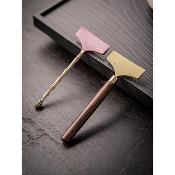 茶盤茶刮板硅膠茶筆掃水刷黑檀木水刮器中式功夫泡茶桌臺茶具配件