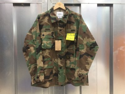 17aw Wtaps Jungle Shirt LS 02 Satin Camo 秋冬金標迷彩軍裝襯衫外套