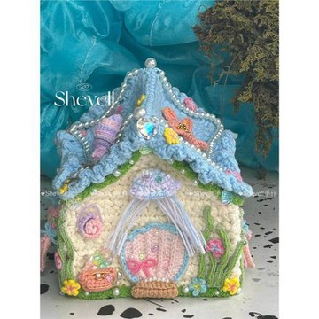 Shevell原創海洋之心毛線diy鉤針編織收納盒材料包擺件禮物