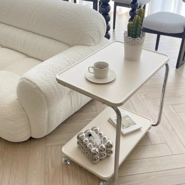 免運附發票 床邊桌 沙發邊桌 簡易桌 側桌 移動桌 可移動沙發邊幾邊桌帶輪臥室床頭置物架客廳網紅小桌子迷你小茶幾 快速出貨