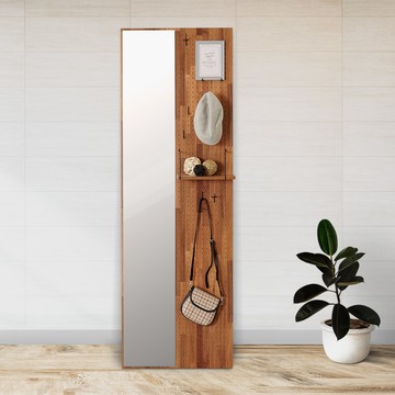 【Homelike】喜家居180cm洞洞板壁鏡(胡桃色)(2302)