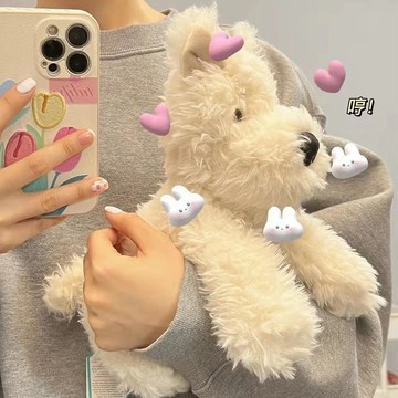 好物精選 可愛西高地小狗玩偶安撫毛絨公仔軟呼呼修狗少女心禮物治癒系玩具 可愛 娃娃 娃衣 出貨 可愛玩偶 可愛娃娃