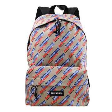 BALENCIAGA 巴黎世家 503221 Adhesive 膠帶系列滿版緹花後背包.沙色