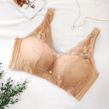 Pink Lady 無鋼圈 CD罩杯 杏葉晨露 均勻薄杯柔滑側背片 包覆內衣