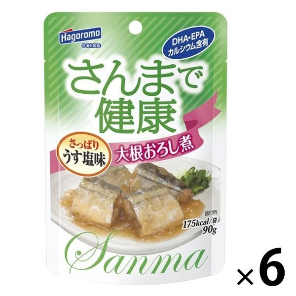 はごろもフーズパウチ さんまで健康 大根おろし煮 さっぱりうす味 DHA・EPA含有 90g 1セット（6個） はごろもフーズ