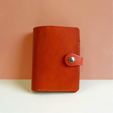 【質感手作】Accademia學院 皮革護照夾/植鞣革/客製化-珊瑚紅