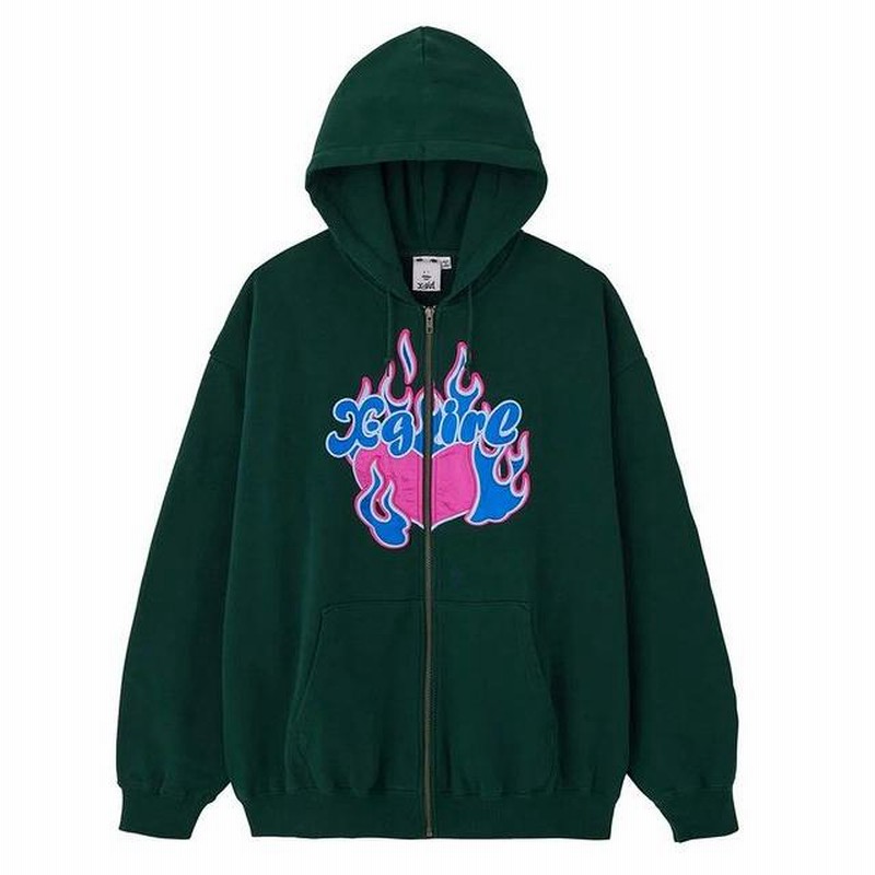 エックスガール X-GIRL SWEAT ZIP UP HOODIE ジップ パーカー 